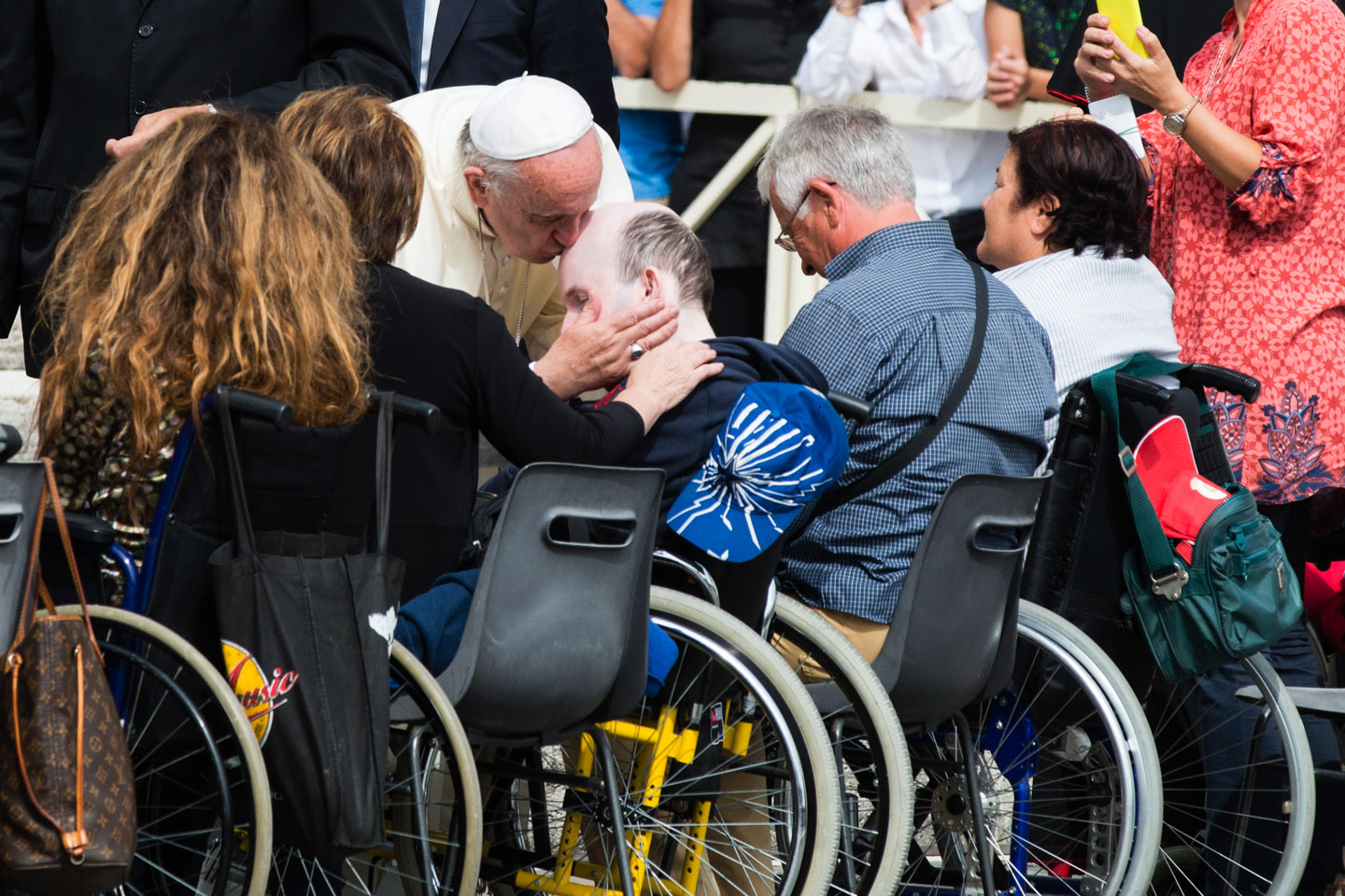 Pope Francis blesses the sick