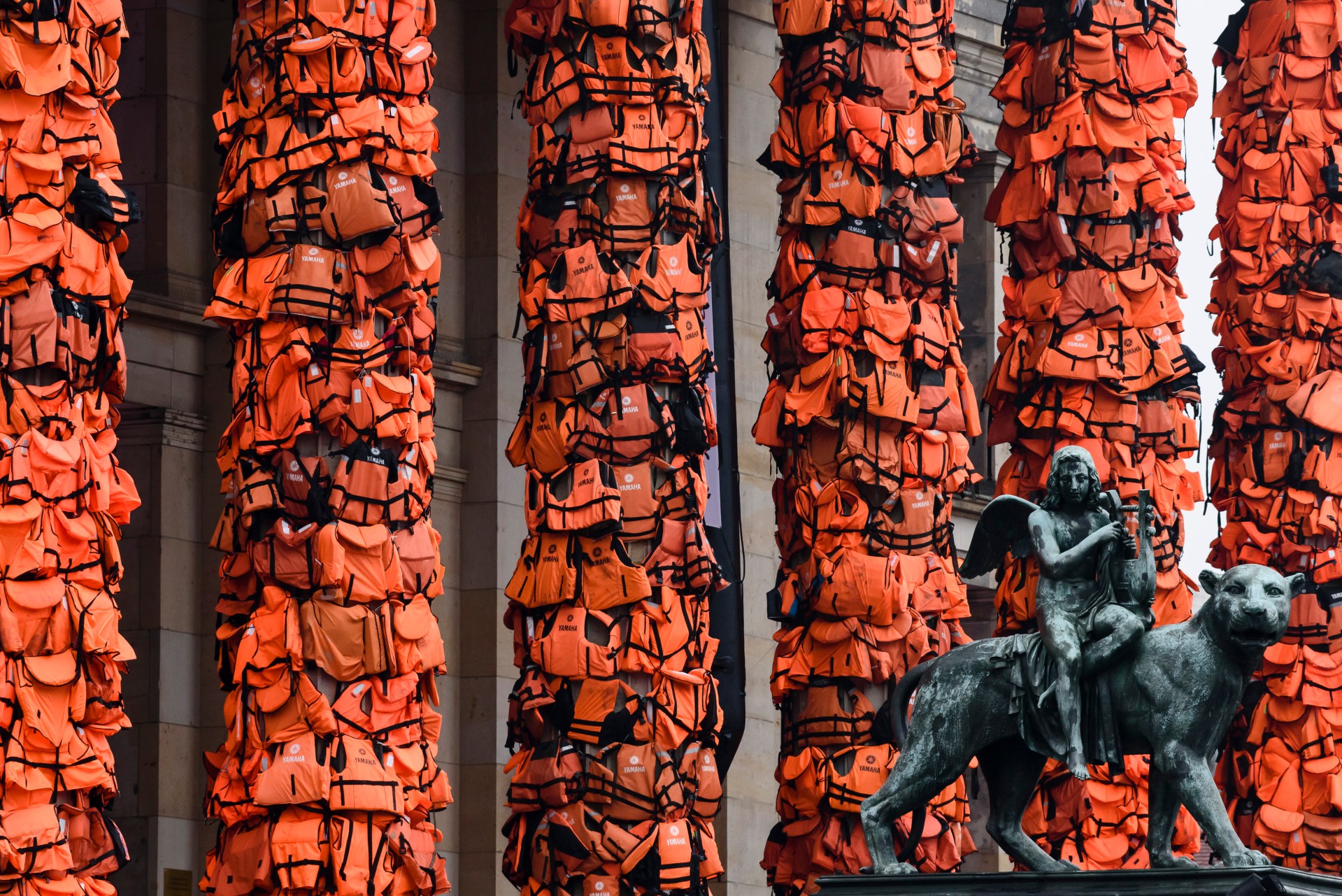 Ai Weiwei Creates Art Installation From Refugee Life Vests