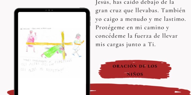 Dibujos del Via Crucis hecho por niños para el Papa