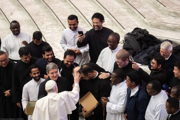 POPE FRANCIS AUDIENCE PAUL VI HALL priests