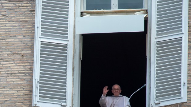 Pope Francis during the Regina Coeli praye