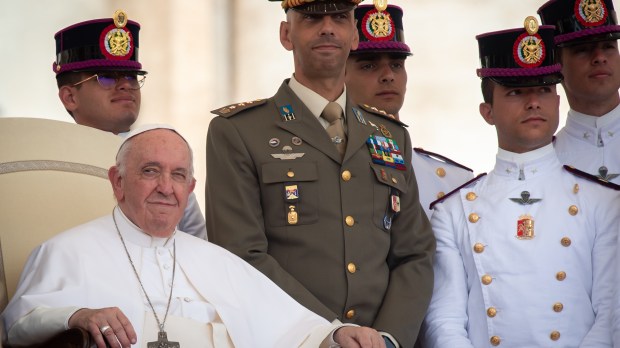 Pope Francis during his weekly general audience in saint peter's square - June 22 2022