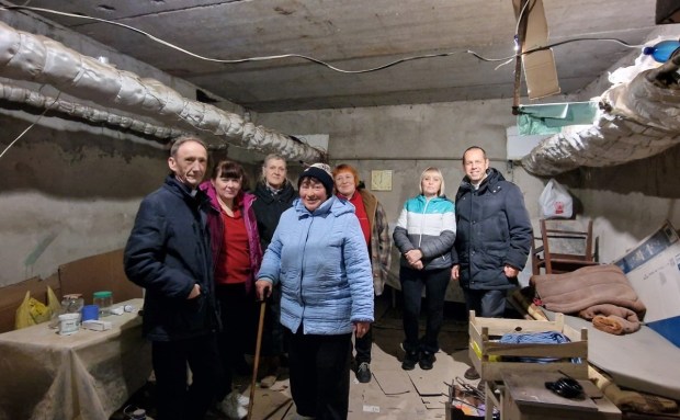 People in a basement