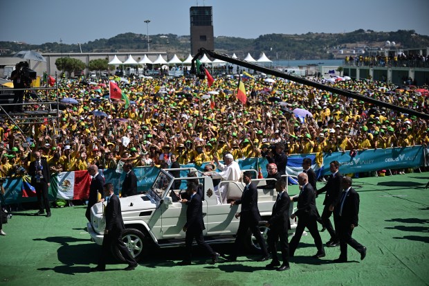 Pope Francis meeting with volunteers of the World Young Day