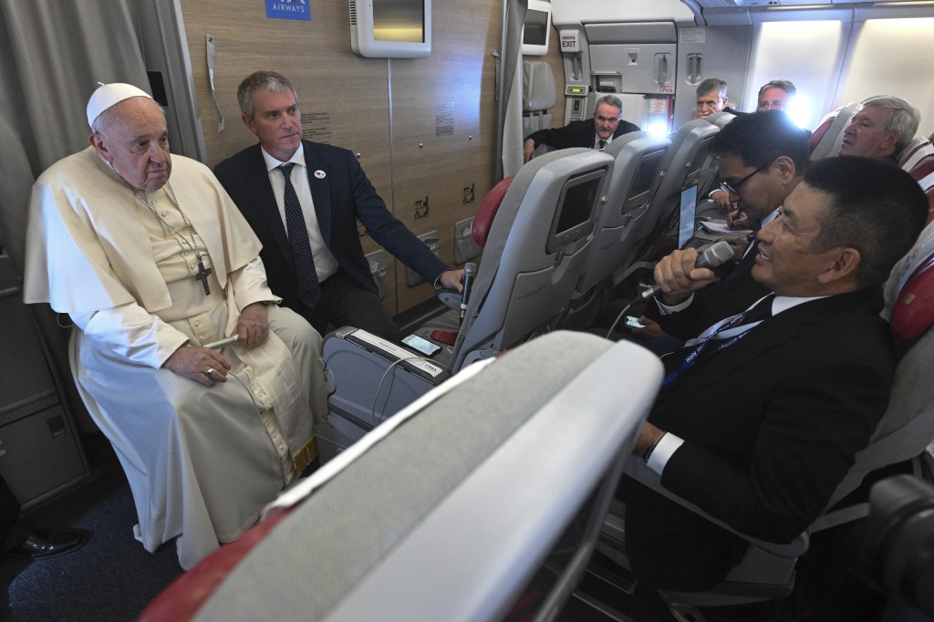 Pope Francis - press conference - return flight from Mongolia