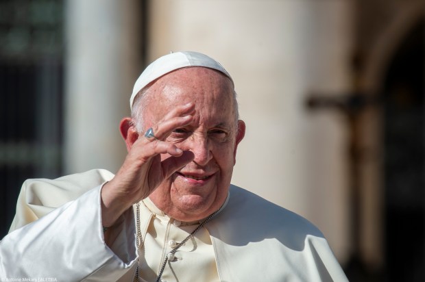 Pope Francis at the conclusion of his weekly general audience.