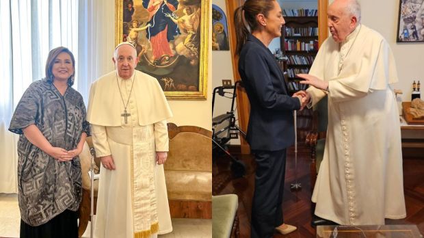Xóchitl Gálvez Ruiz y Claudia Sheinbaum visitaron al Papa Francisco