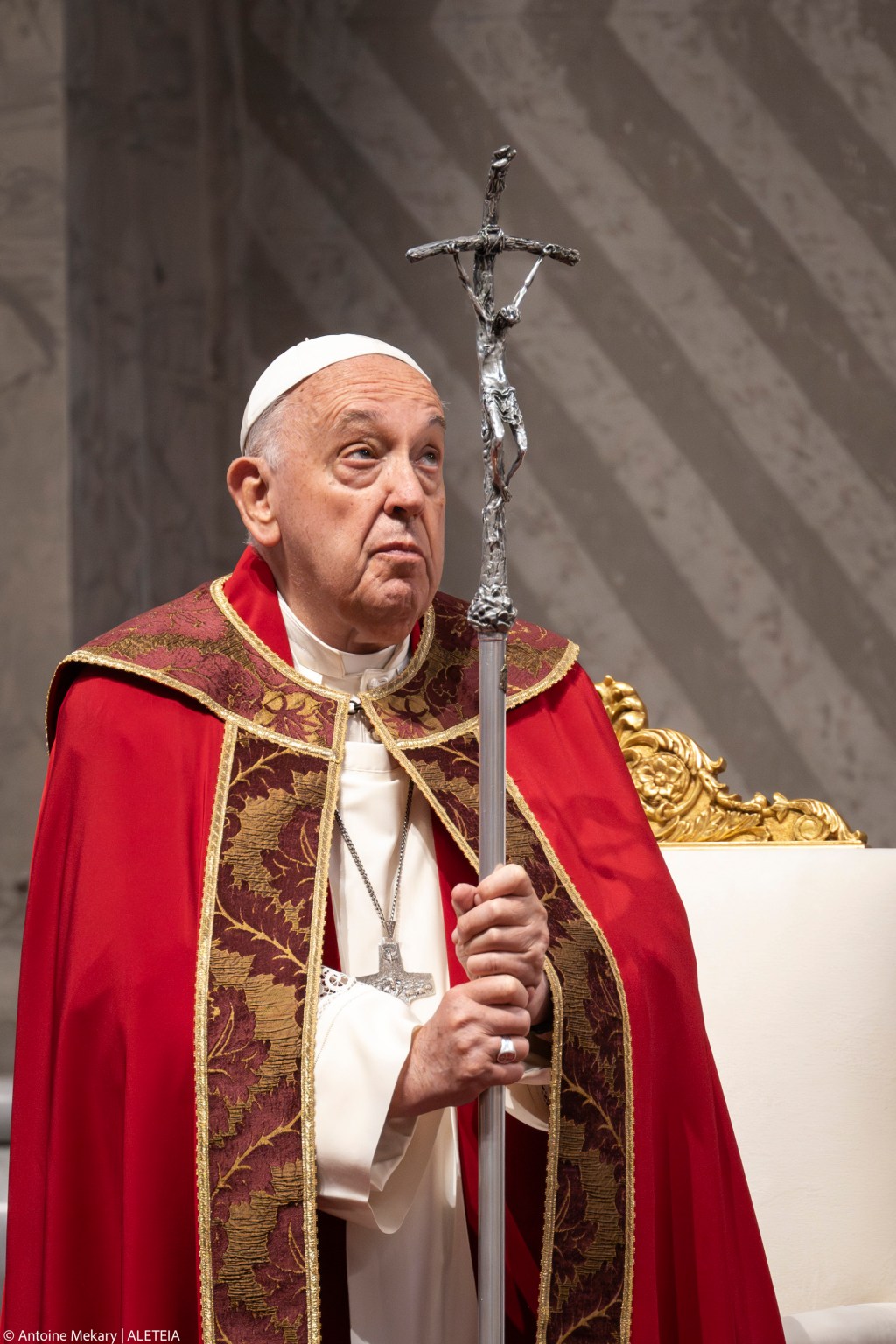 Pope Francis presides over a mass on Pentecost day at St Peter's basilica in The Vatican, on May 19, 2024.