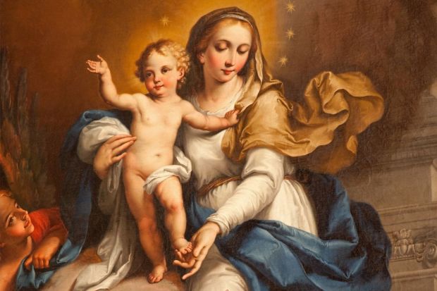 Mary and Jesus painting