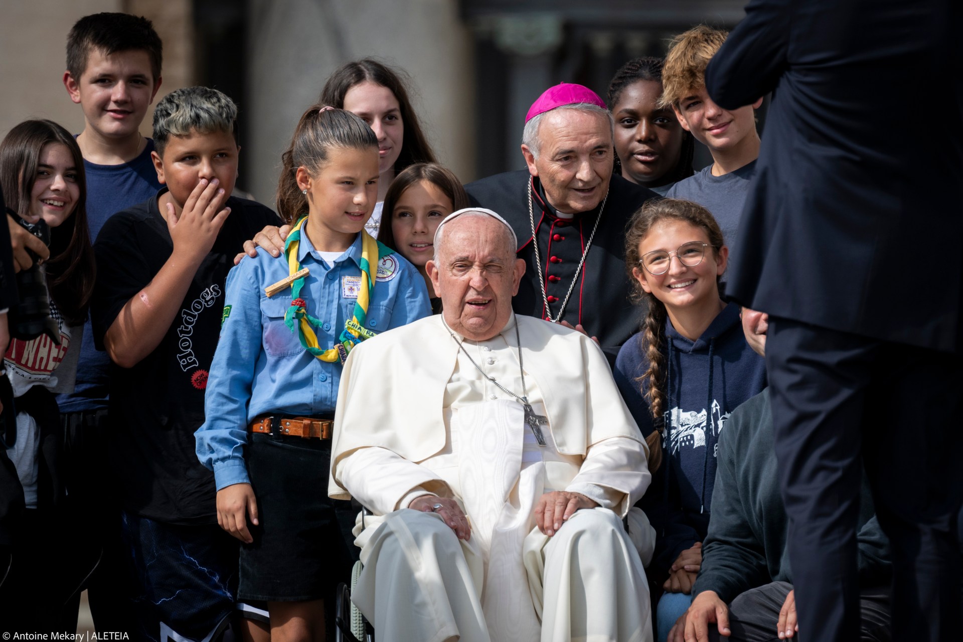 Pope Francis during his weekly general audience in St. Peter's square at the Vatican on September 25, 2024.