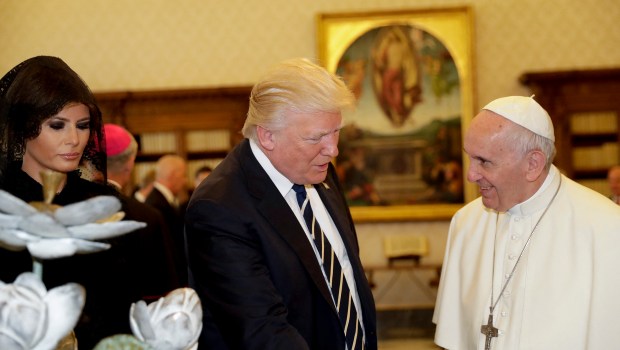 US President Donald Trump met Pope Francis
